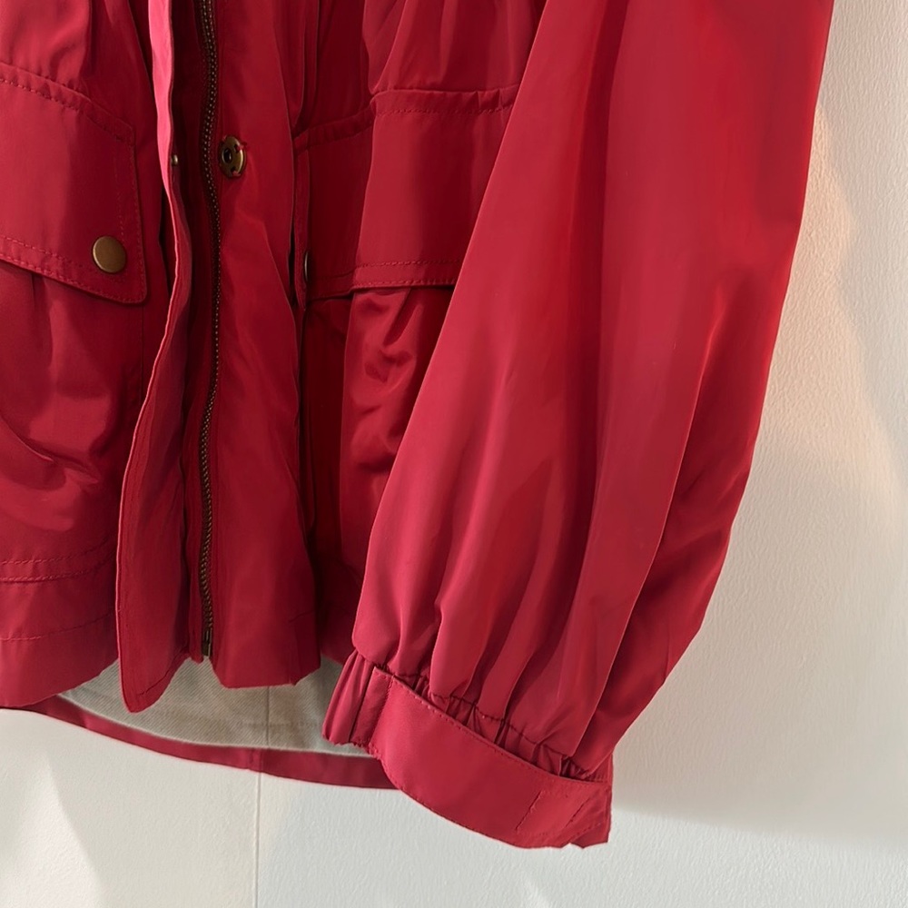 Ali Ro Red Parka Fur Hooded Jacket - Picture 3 of 9
